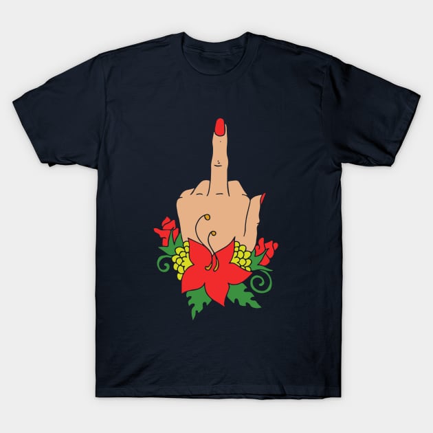 A Lovely Middle Finger Bouquet T-Shirt by bubbsnugg